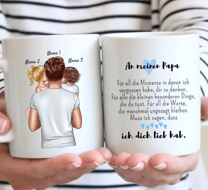 Voor mijn vader - Gepersonaliseerde mok (vader met kinderen)