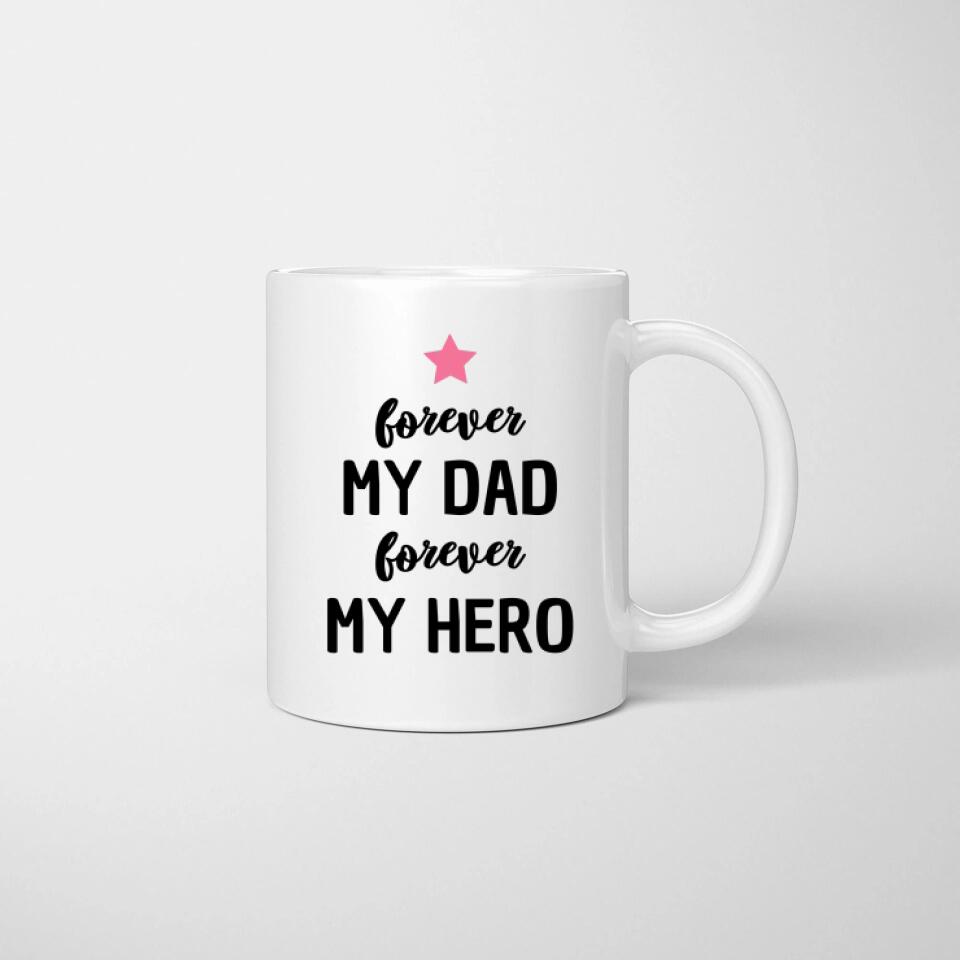 Meilleur papa avec des enfants - Mug personnalisé (1-4 enfants)