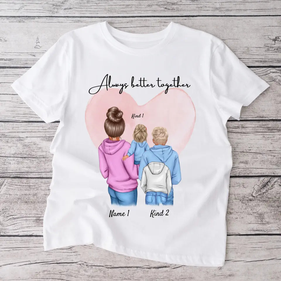 Meilleure maman - T-shirt personnalisé mère & enfants/adolescents (100% coton, unisexe)
