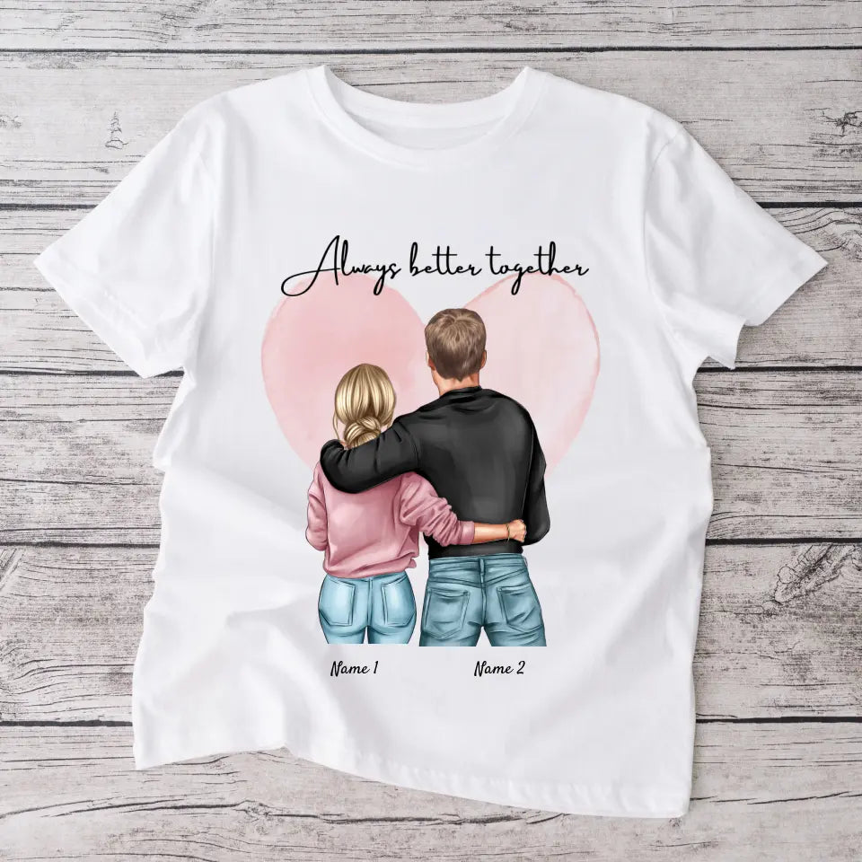 Meilleur couple - T-shirt personnalisé (100% coton, unisexe)