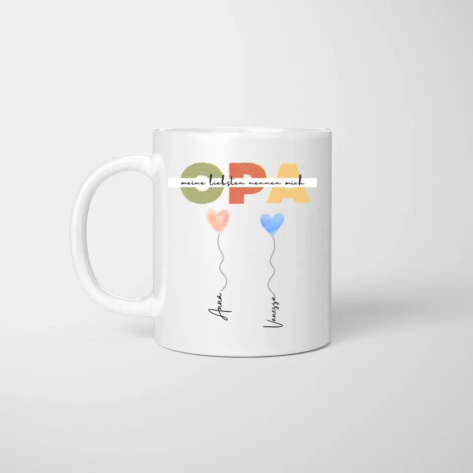 Mes préférés m'appellent OPA - Mug personnalisé Grand-père avec petits-enfants