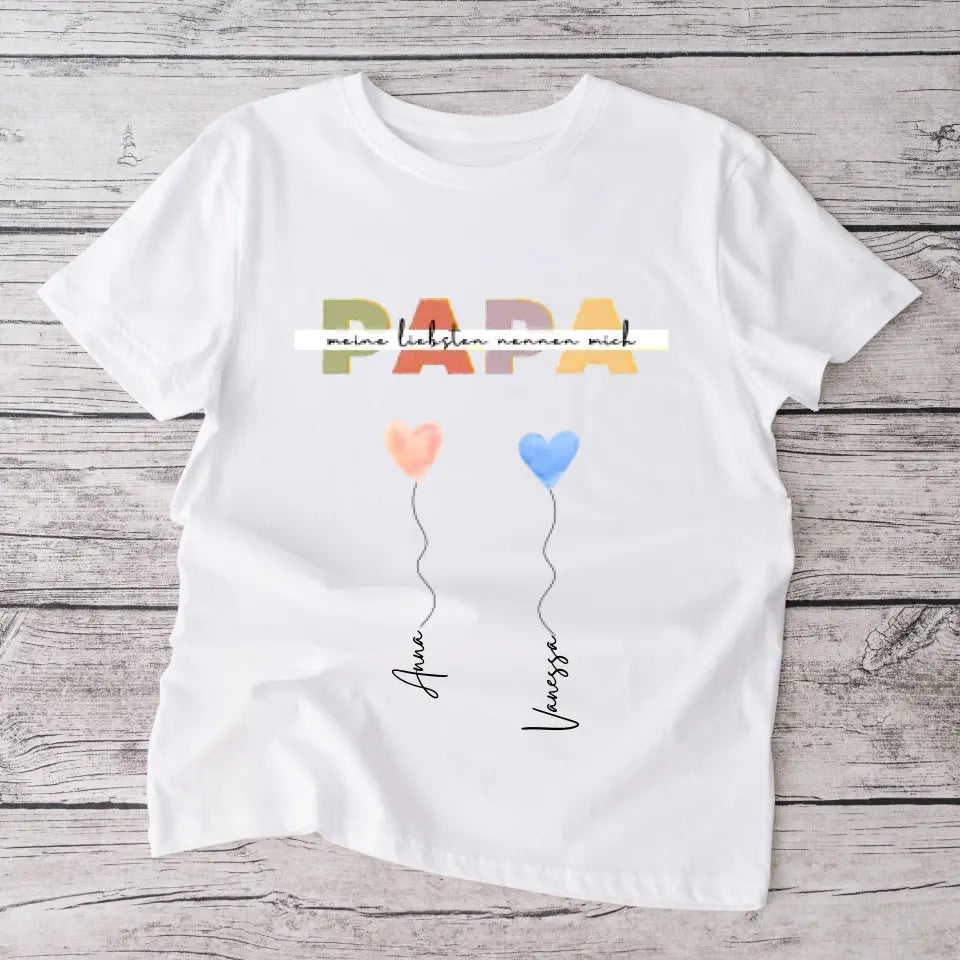 Mes proches m'appellent PAPA - T-shirt personnalisé (100% coton, unisexe)