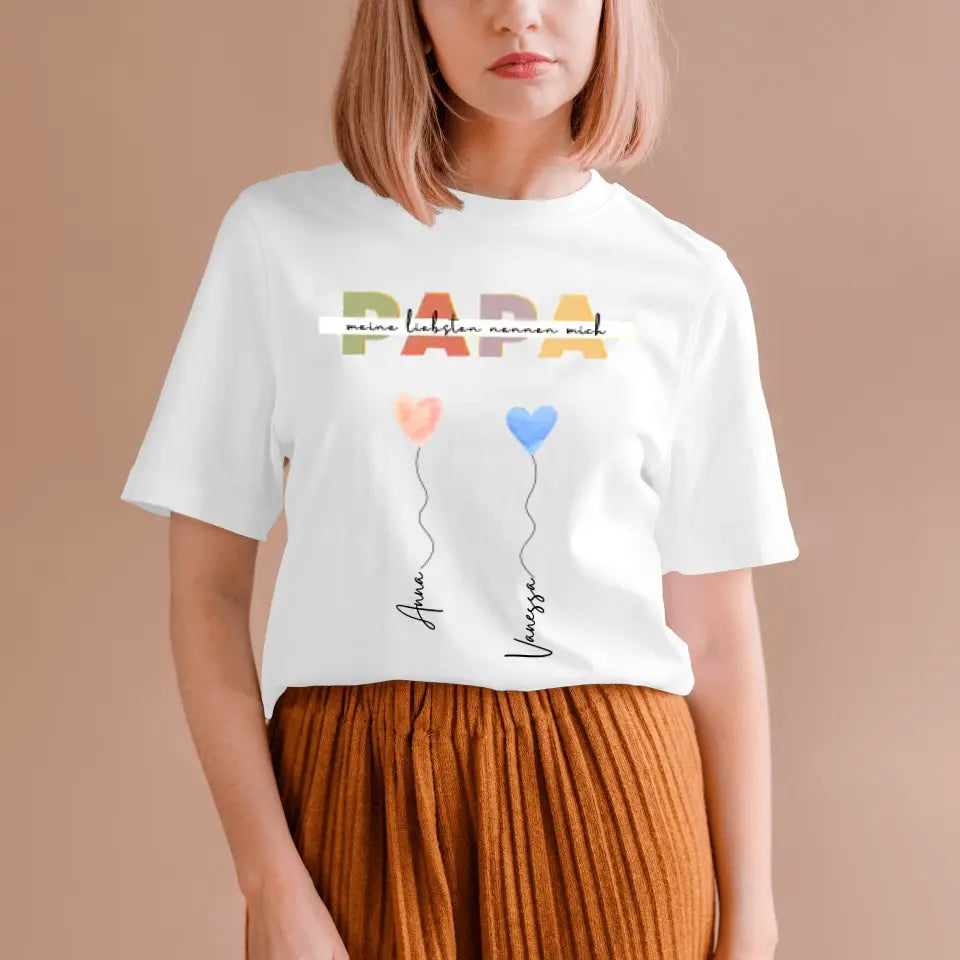 Mes proches m'appellent PAPA - T-shirt personnalisé (100% coton, unisexe)