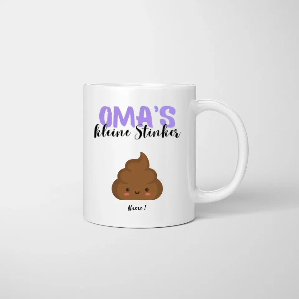 Oma's kleine stinkerds - Gepersonaliseerde mok voor oma/grootmoeder met kleinzoon, kinderen