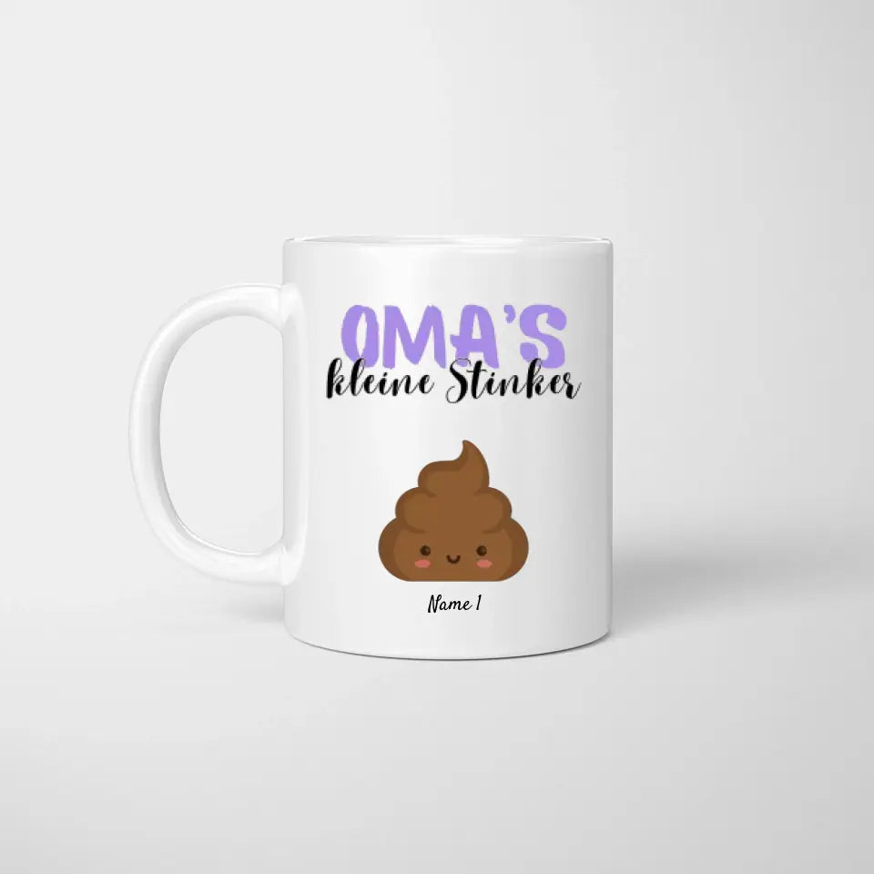 Oma's kleine stinkerds - Gepersonaliseerde mok voor oma/grootmoeder met kleinzoon, kinderen