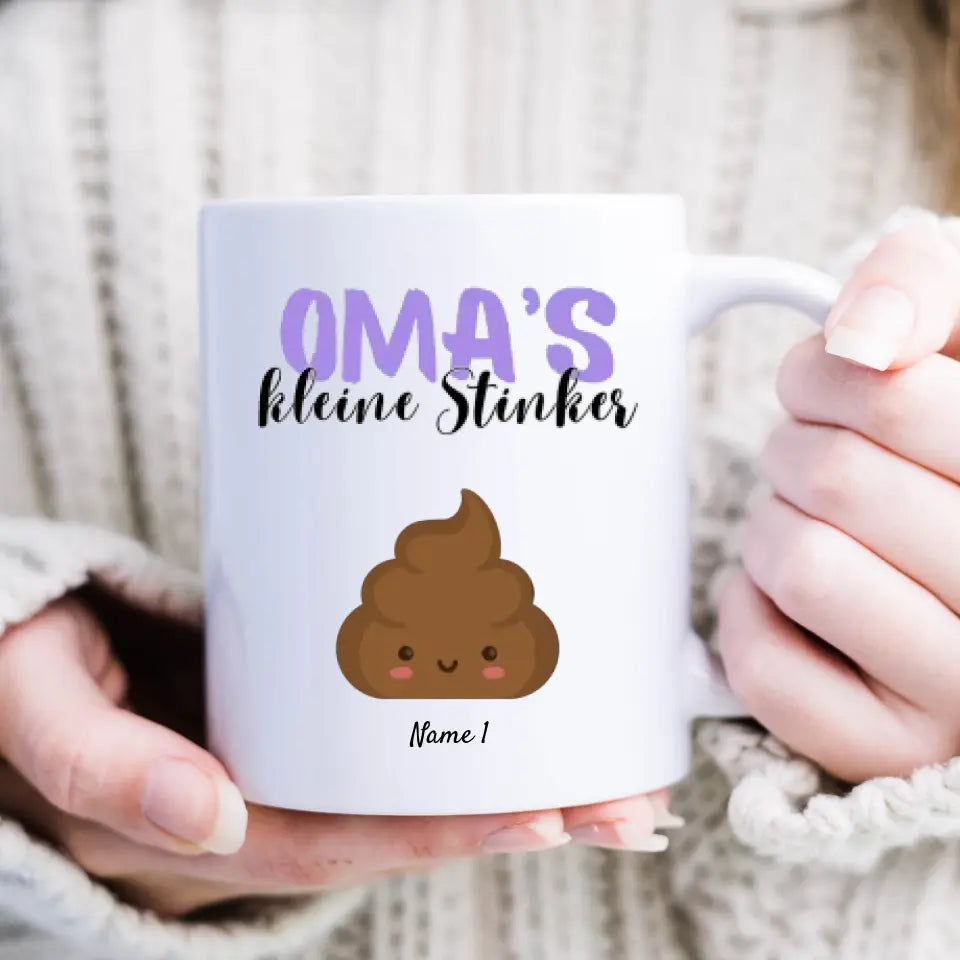 Oma's kleine stinkerds - Gepersonaliseerde mok voor oma/grootmoeder met kleinzoon, kinderen