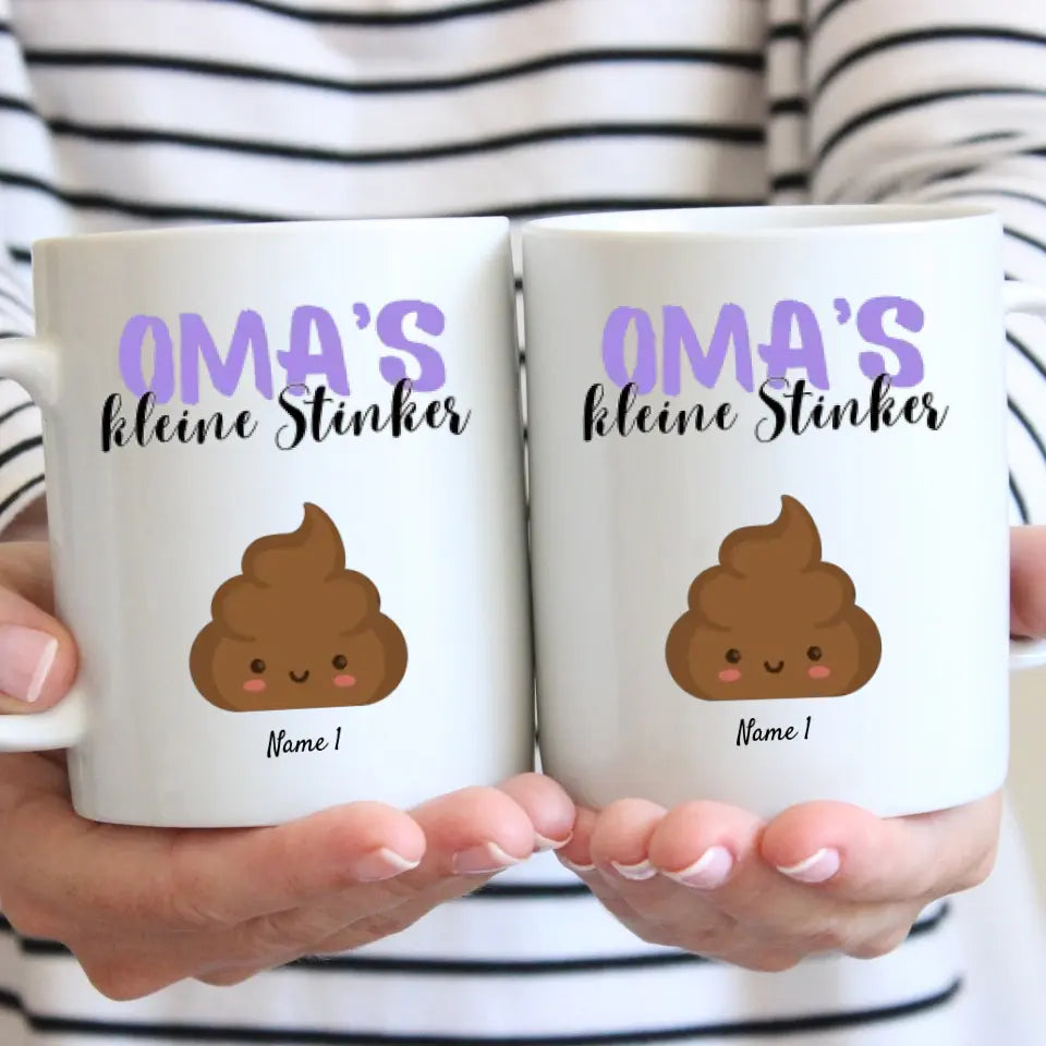 Oma's kleine stinkerds - Gepersonaliseerde mok voor oma/grootmoeder met kleinzoon, kinderen