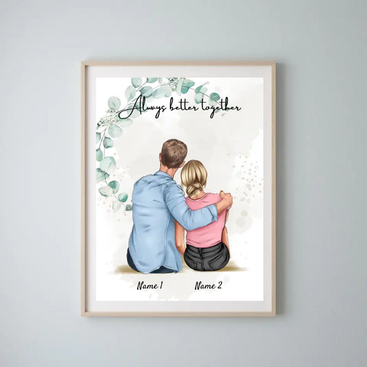 In je armen - Persoonlijke poster voor koppels