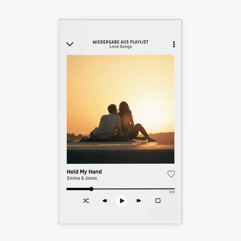 Gepersonaliseerde albumhoes - acrylglas foto voor koppels met je eigen foto