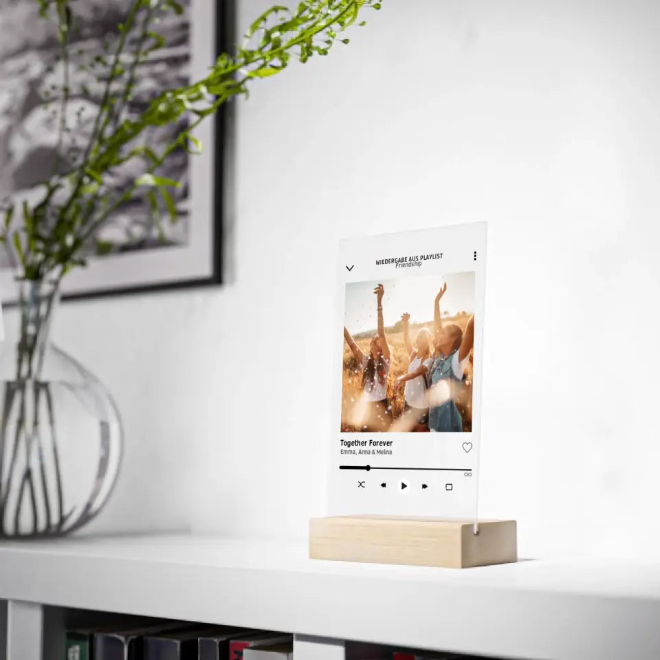 Gepersonaliseerde albumhoes voor vriendinnen - acrylglas met je eigen foto