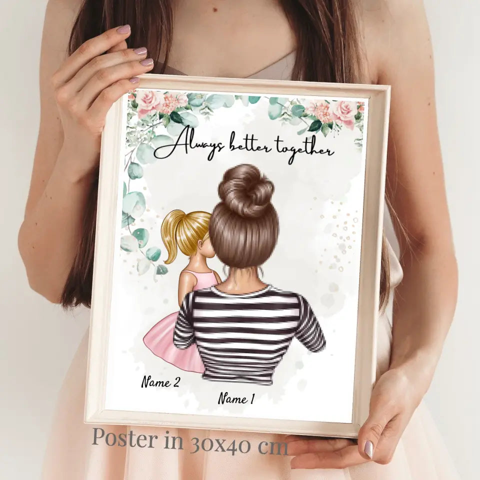 Best Mom - Personalized Poster (1-4 Children)