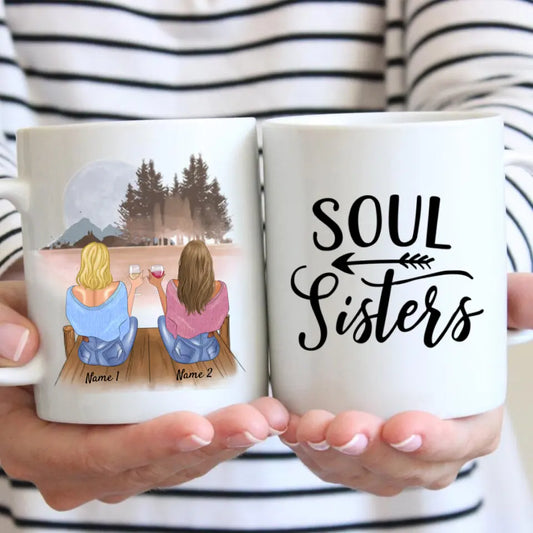 Best Friends with Drinks - Personalized Mug (2-4 Persons)