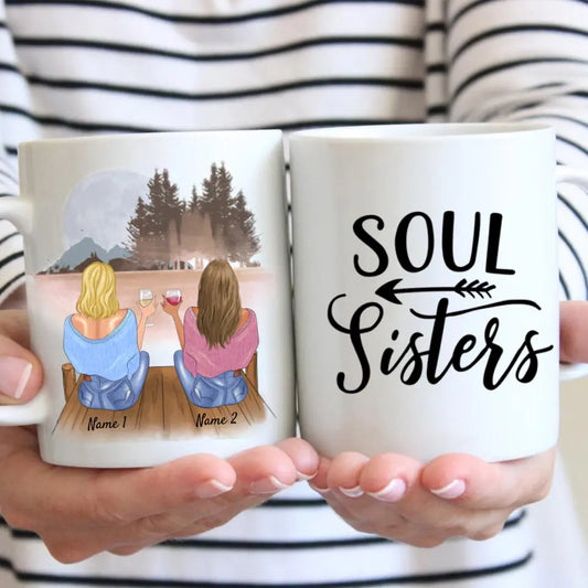 Meilleurs collègues avec boisson - Mug personnalisé (2-4 personnes)