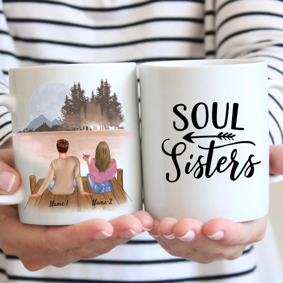 Best Friends (Men & Women) - Personalized Mug (2-3 Persons)