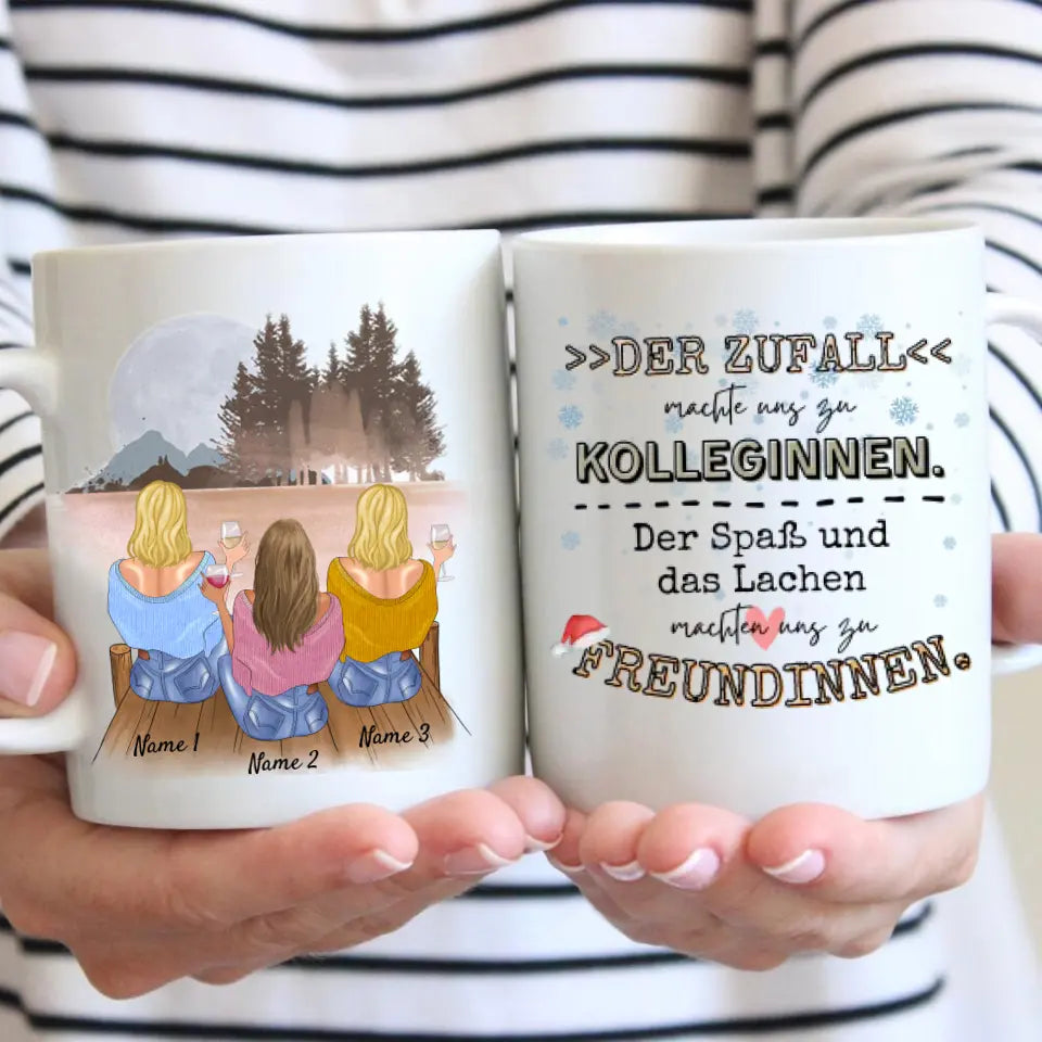 Meilleures collègues à Noël - Mug personnalisé (2-4 personnes)