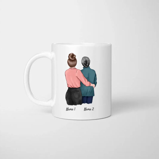 Mutter & Tochter/ Oma & Enkelin - Personalisierte Tasse