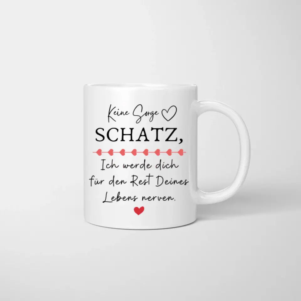 My Valentine - Tasse de couple personnalisée avec dicton (Cadeau romantique)