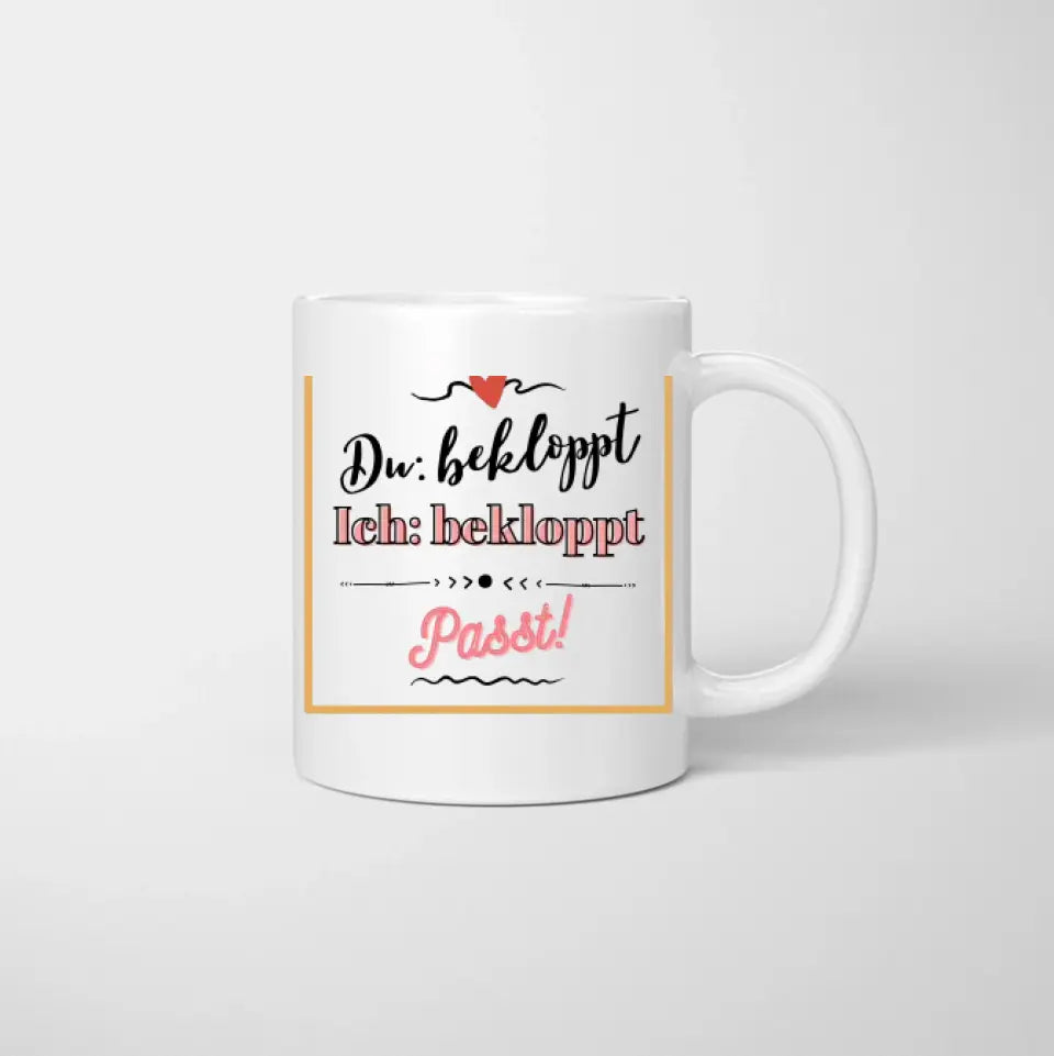 Toi, moi, je suis fou - convient - Mug personnalisé pour les copines (2-4 femmes)