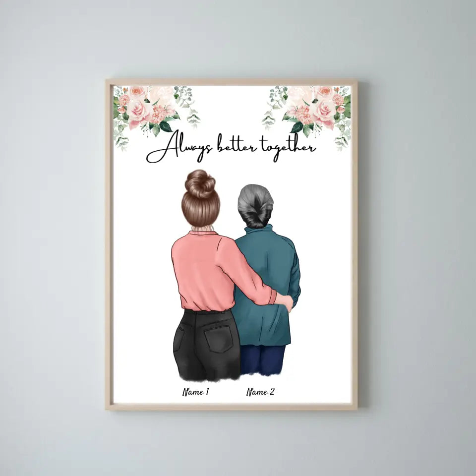 Moeder & Dochter - Persoonlijke Poster