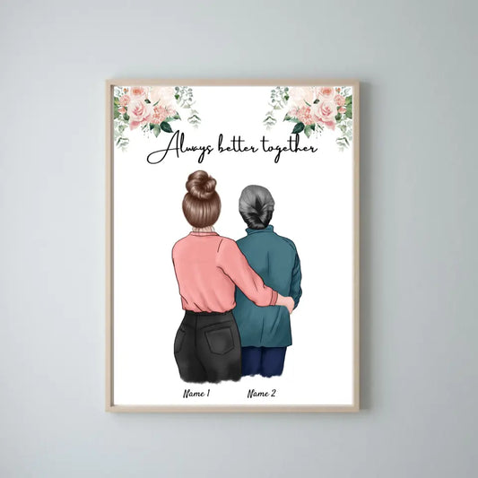 Moeder & Dochter - Persoonlijke Poster