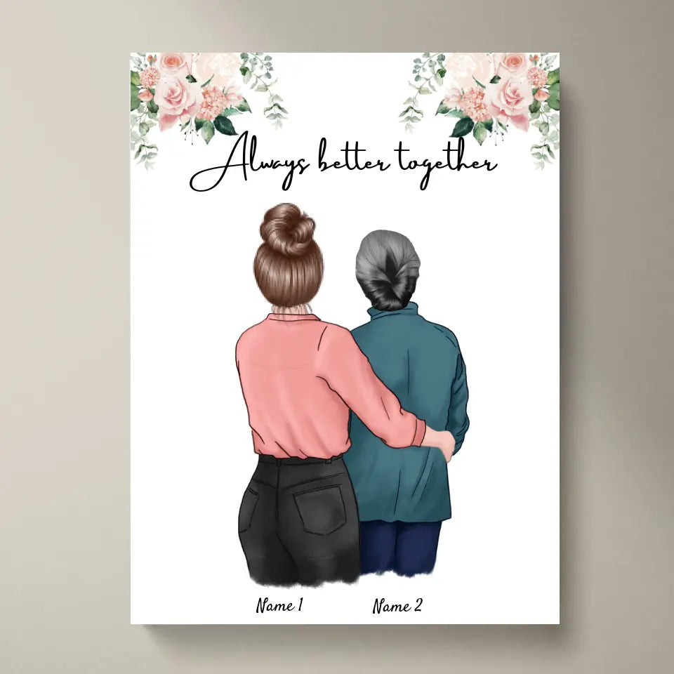 Moeder & Dochter - Persoonlijke Poster