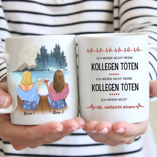 Misschien een collega - Gepersonaliseerde beker voor collega's, afscheid, baanwisseling, verjaardagskantoor (2-4 personen)
