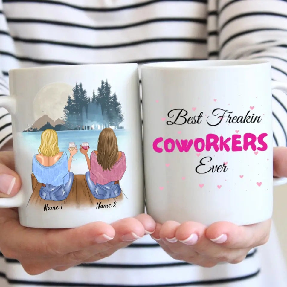 Meilleurs collègues de travail de tous les temps - Tasse personnalisée pour collègues, adieu, changement d'emploi, bureau d'anniversaire (2-4 personnes)