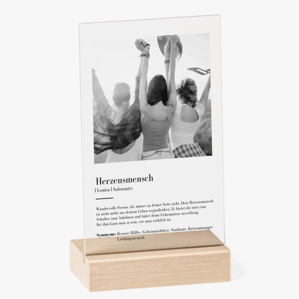 Hart Man Definitie Gepersonaliseerd acrylglas afbeelding