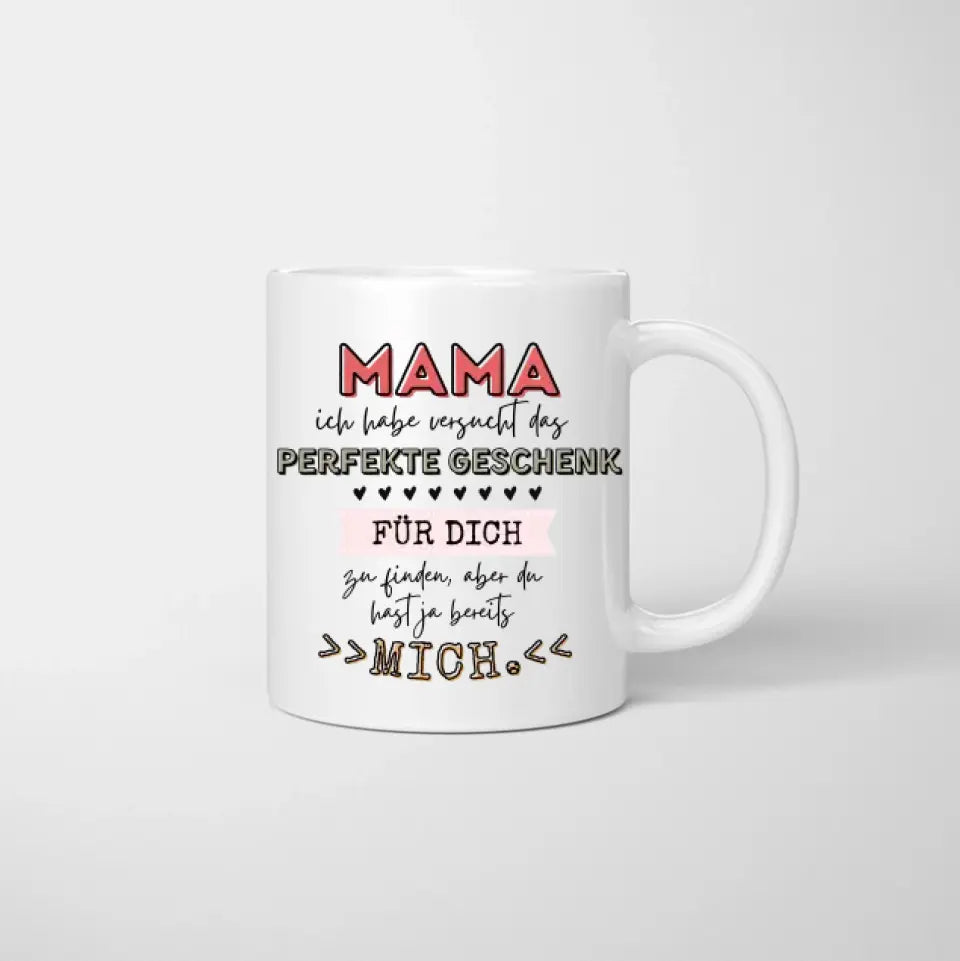 Maman, tu m'as déjà - Mug personnalisé (femme avec 1-4 enfants)