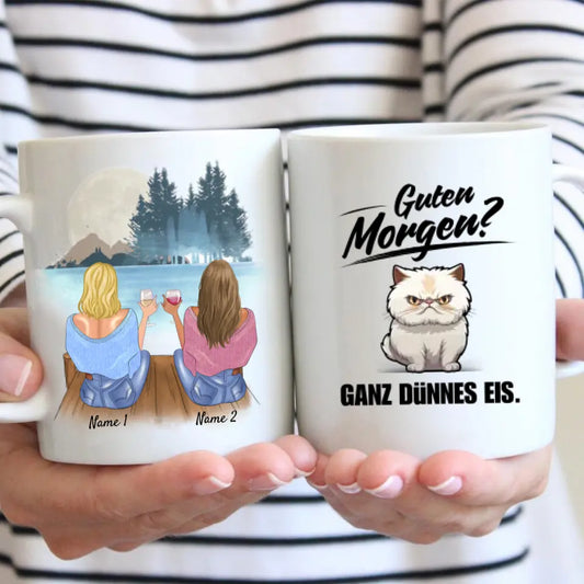 Zeer dun ijs - Gepersonaliseerde mok voor collega's, verjaardag, afscheid, baanwisseling, kantoor (2-4 personen)