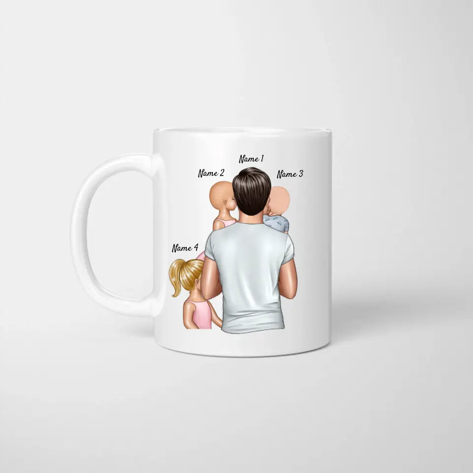 Cool Gamer PAPA - Gepersonaliseerde mok voor vaders (met 1-4 kinderen)