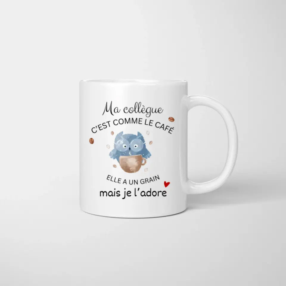 De collectie is als een café en een maïskorrel - Gepersonaliseerde mok (2-4 personen)