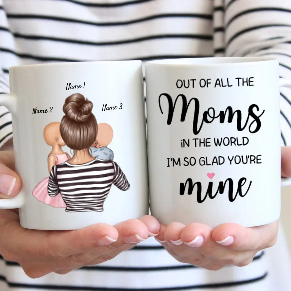 Meilleure maman avec des enfants - Mug personnalisé (1-4 enfants)