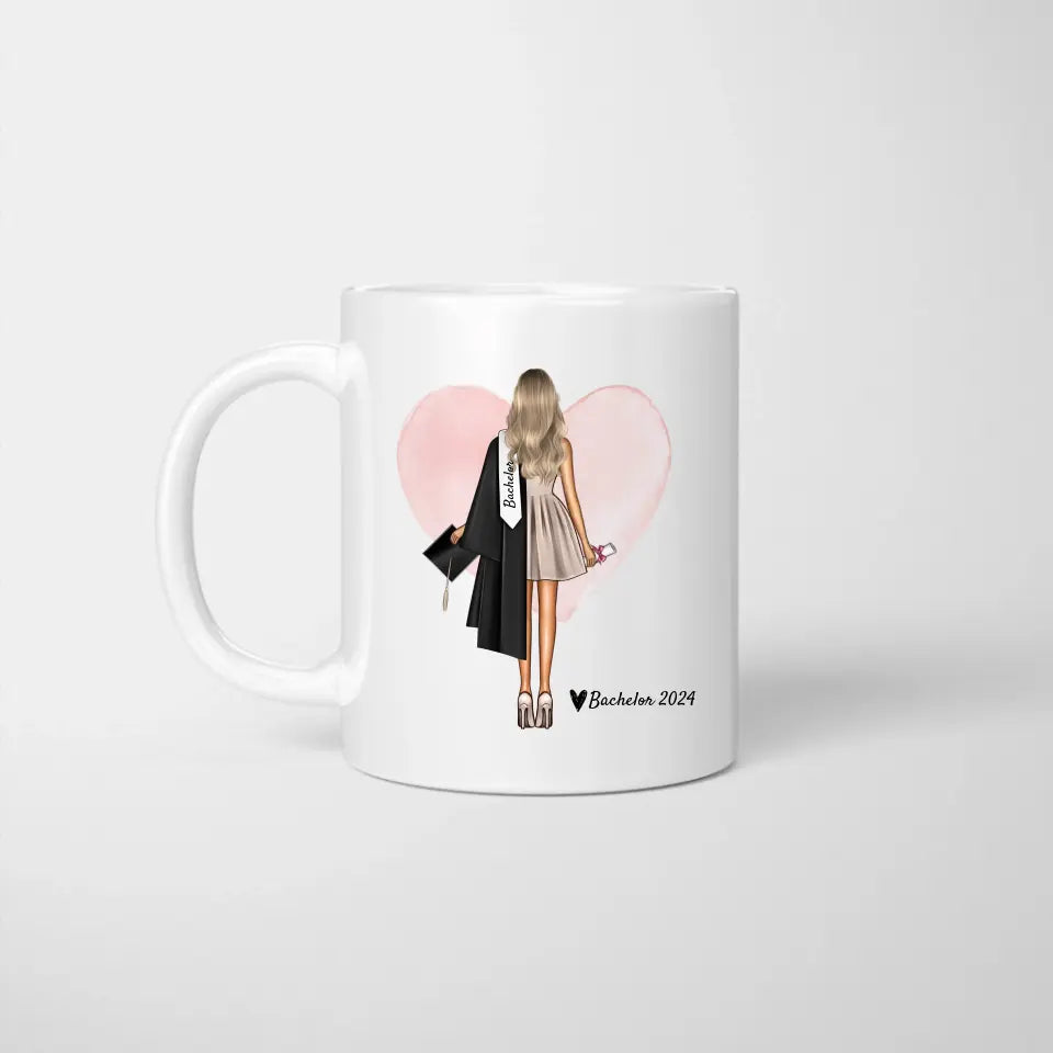 Félicitations pour votre diplôme - Mug personnalisé pour l'obtention du diplôme, baccalauréat, licence, master, formation, école