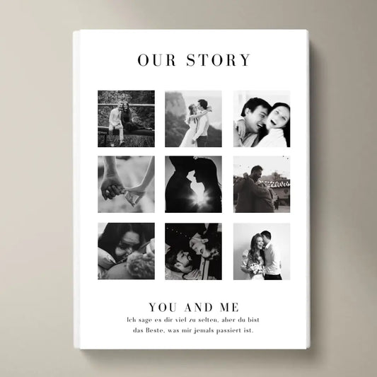 "Our Story" Collage photo personnalisé pour les couples, ton partenaire