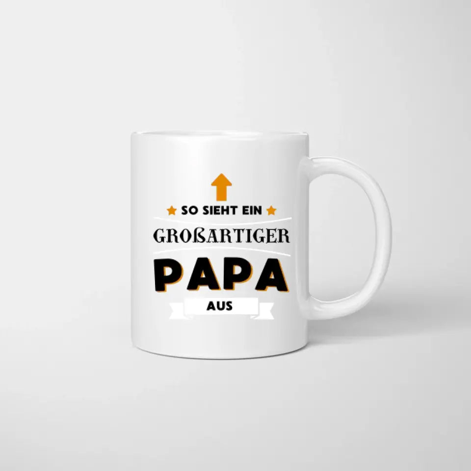 Voilà à quoi ressemble un grand papa ! - Mug personnalisé pour les pères (Fête des Pères 1-4 enfants)
