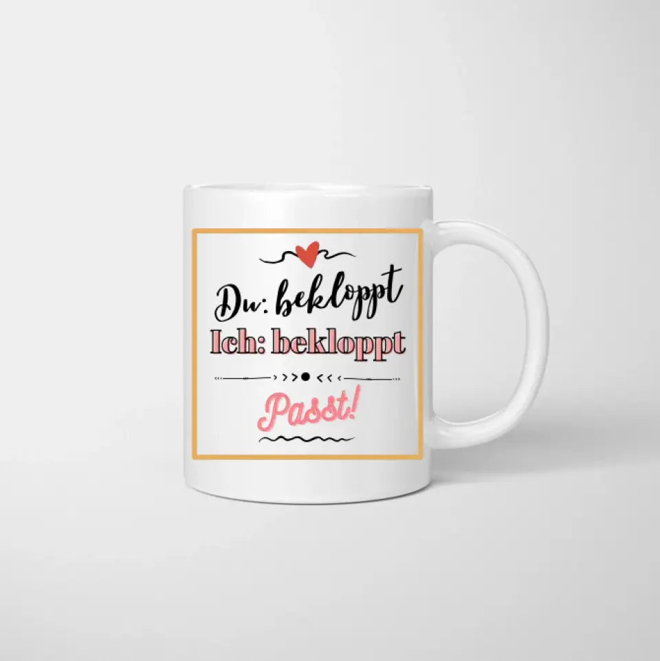 Toi + moi = déjantés - Mug personnalisé pour couple (homme & femme)