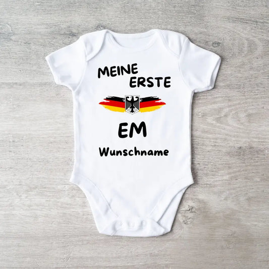 My First EM - Onesie/Romper personnalisé pour bébé, body en coton 100% biologique