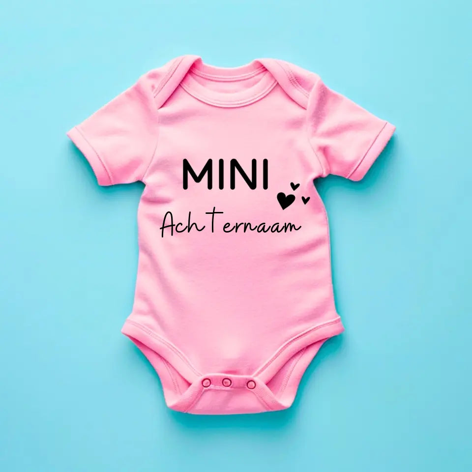 Mini family aam - Gepersonaliseerde baby onesie, baby bodysuit 100% biologisch katoen