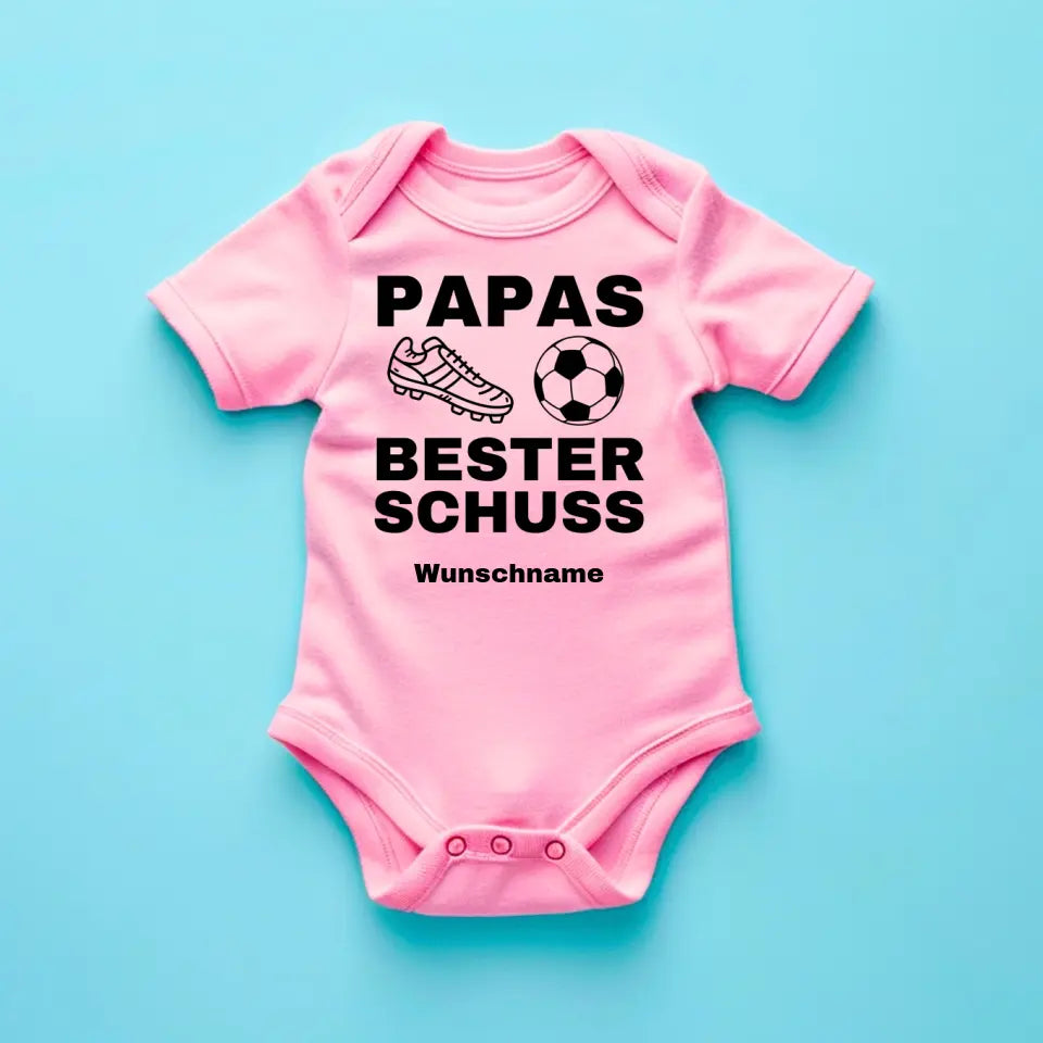 Daddy's Best Shot - Combinaison/grenouillère personnalisée pour bébé, coton 100 % biologique, body de fan de football