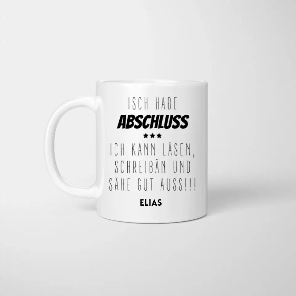 Ik heb een diploma - Gepersonaliseerde mok grappig voor afstuderen, middelbare schooldiploma, studies, bachelor, master, opleiding, middelbare school