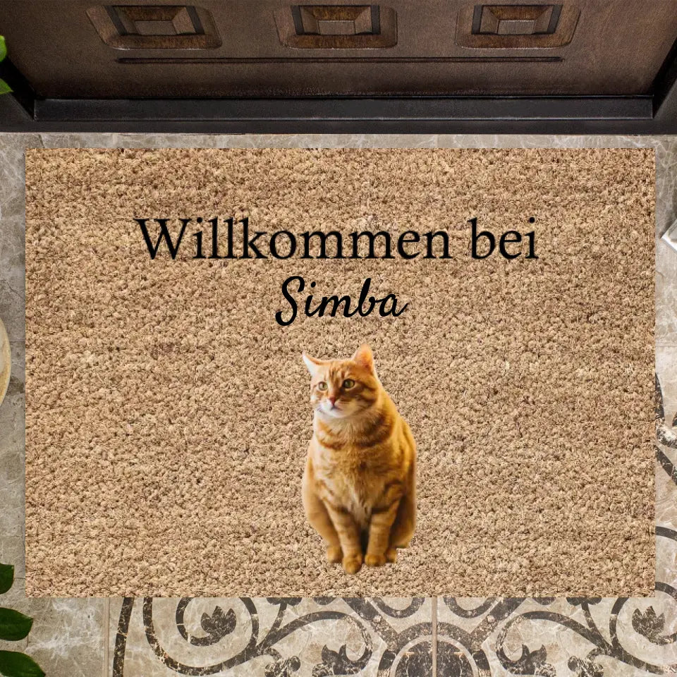 Gepersonaliseerde deurmat met foto's van uw huisdieren (maximaal 4 foto's)