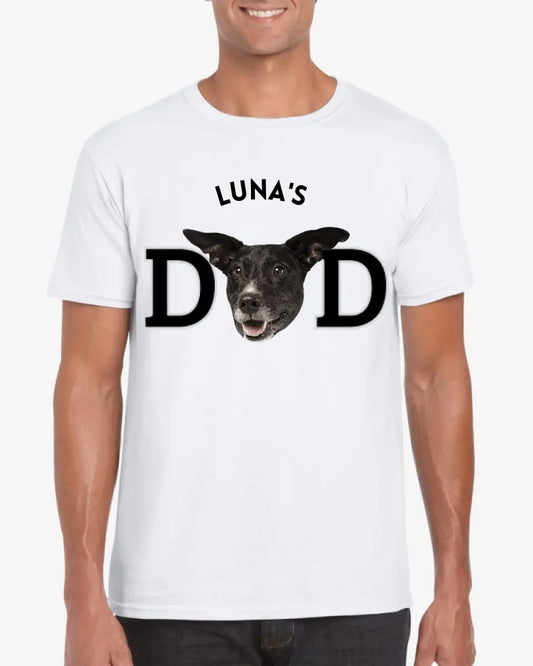 Pet dad - Gepersonaliseerd T-shirt met foto van je harige vriend (upload je eigen foto)
