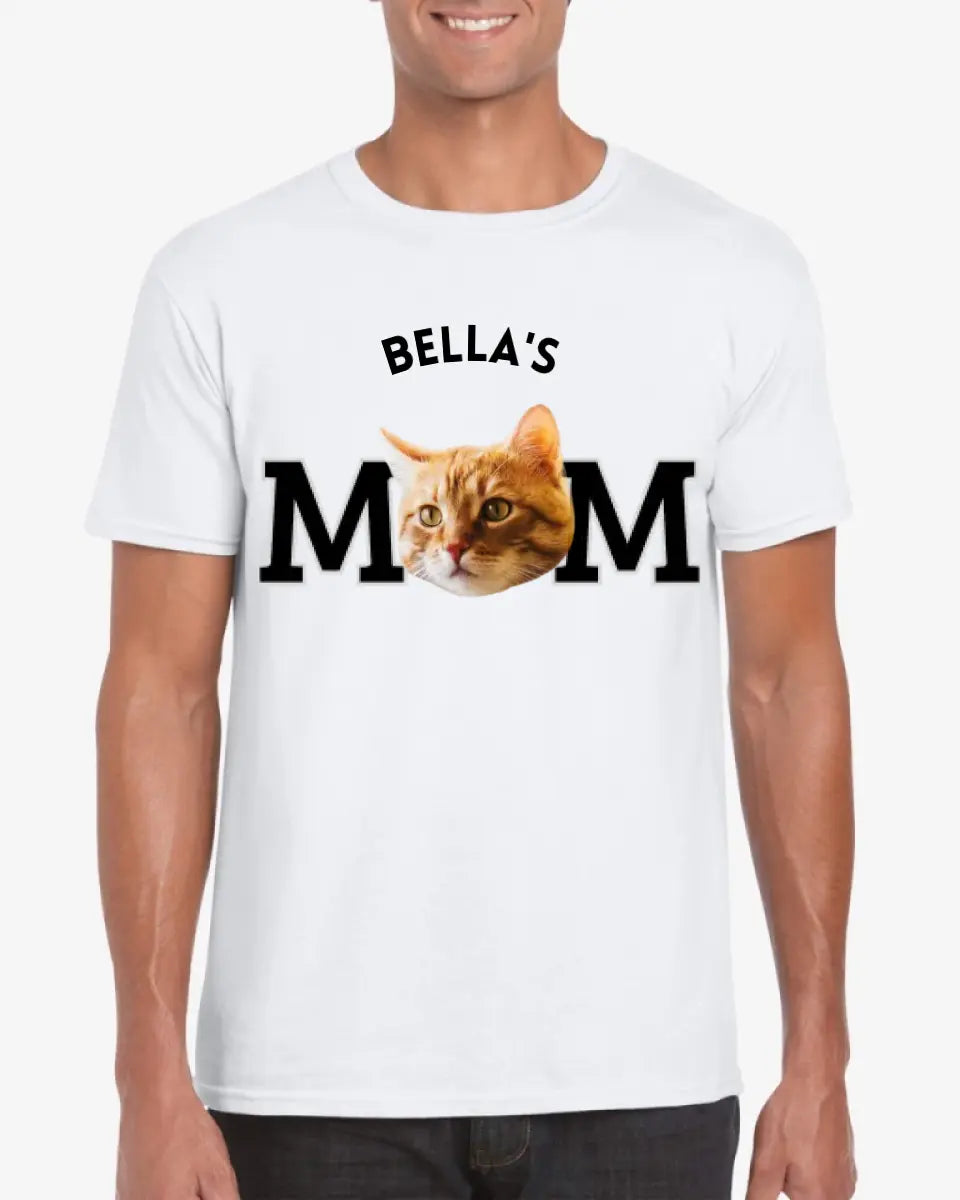 Maman animal de compagnie - T-shirt personnalisé avec la photo de ton ami à fourrure (télécharger sa propre photo)