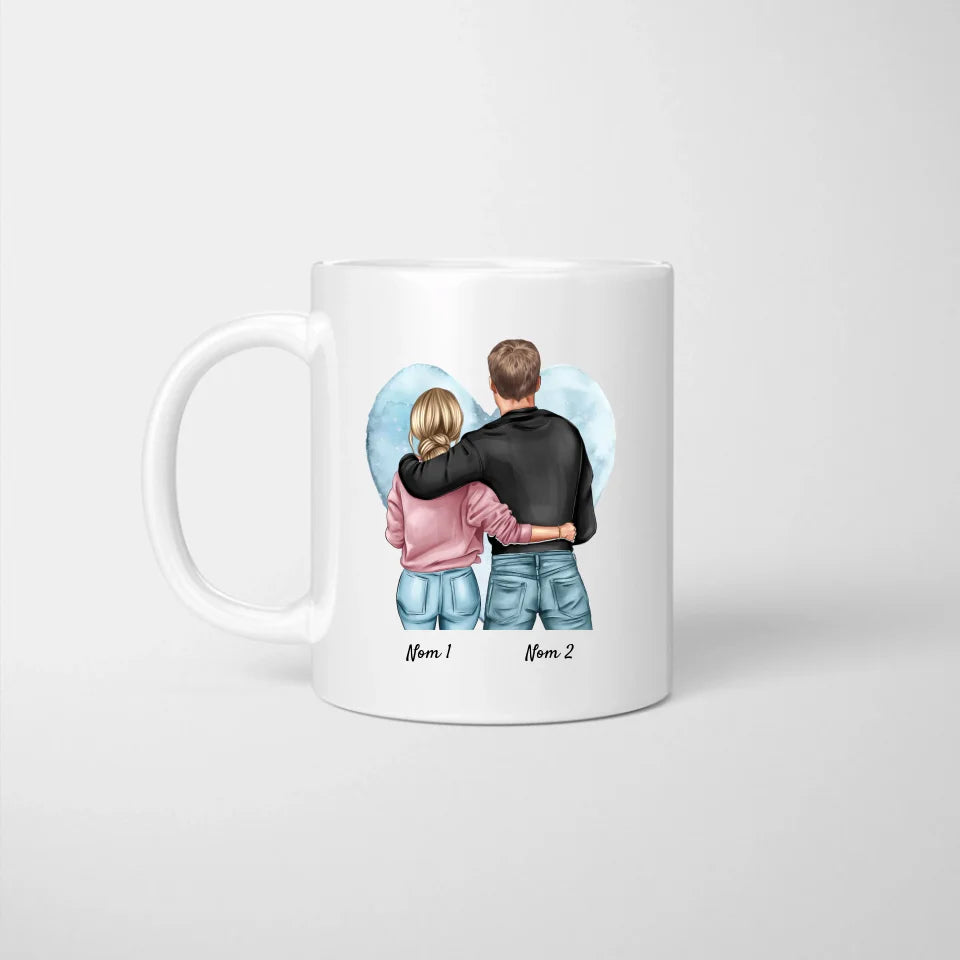 Toutes les histoires d'amour sont belles - Mok gepersonaliseerd voor koppels, individueel cadeau