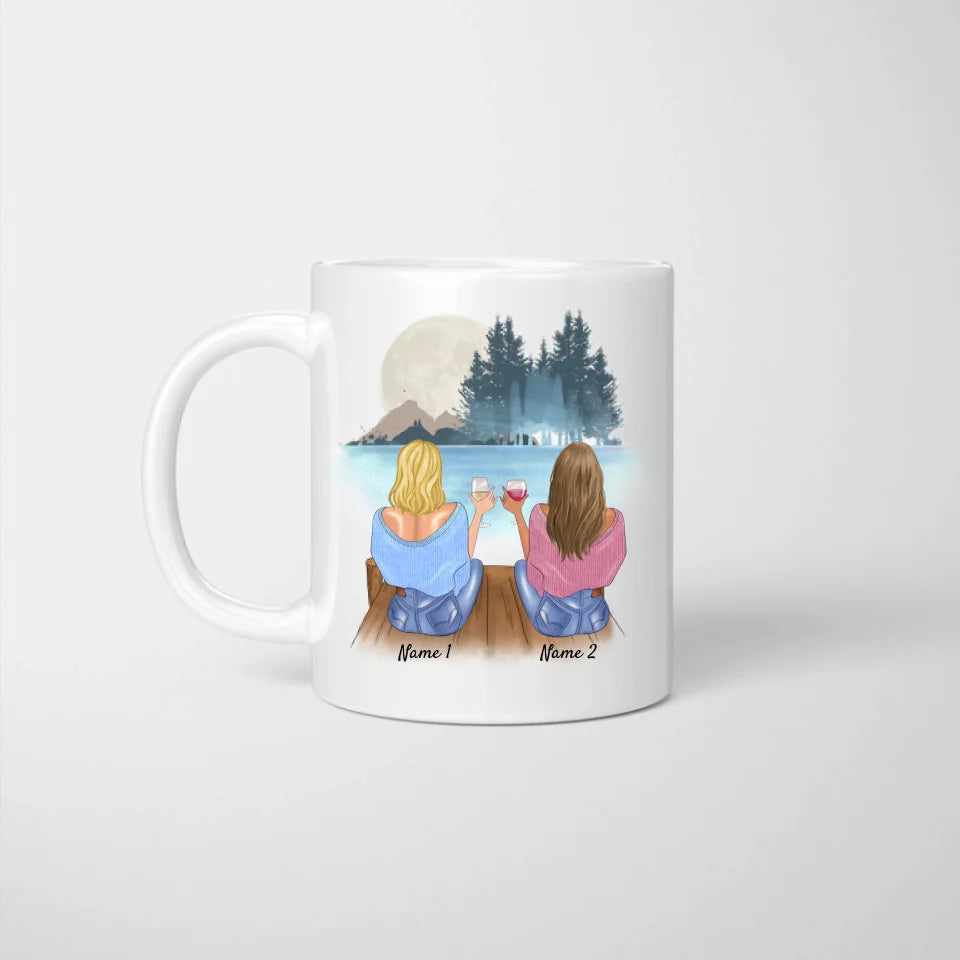 Meilleurs collègues, certaines personnes correspondent parfaitement à votre cœur - Mug personnalisé pour amis et collègues (2-4 personnes)
