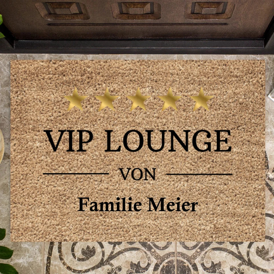 Salon VIP de votre famille - Paillasson personnalisé pour l'intérieur et l'extérieur