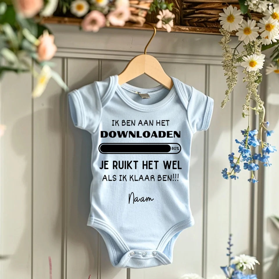 IK BEN GOED DOWNLOAD - Gepersonaliseerd baby rompertje/rompertje voor Kerstmis, 100% biologisch katoen kopie