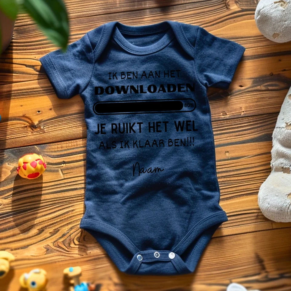 IK BEN GOED DOWNLOAD - Gepersonaliseerd baby rompertje/rompertje voor Kerstmis, 100% biologisch katoen kopie
