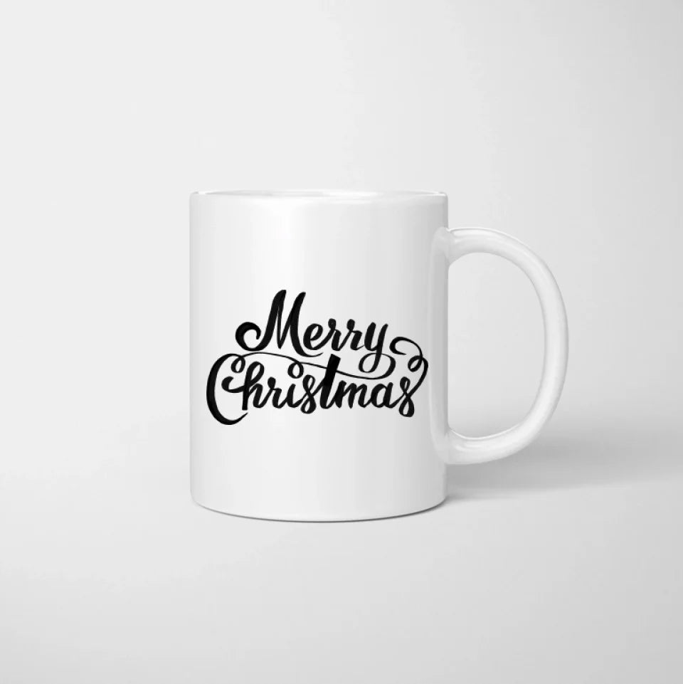 Noël Couple Avec Animal De Compagnie - Tasse Personnalisé (Chien & Chat)
